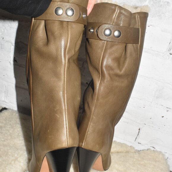 ULLA JOHNSON Stunning Leather Booties with Shearling Line Size Tag: 37 - Picture 6 of 10